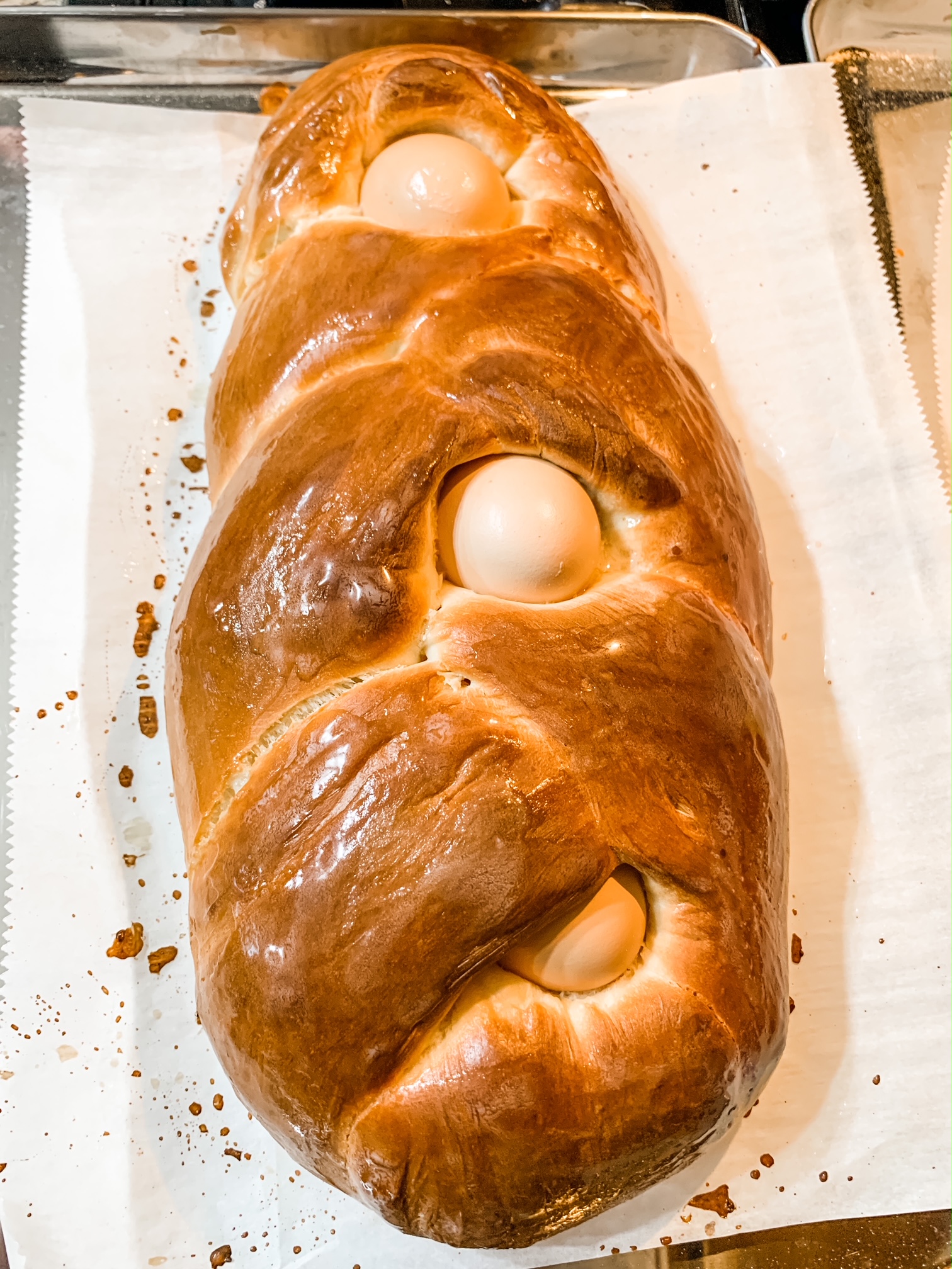 Portuguese sweet bread with egg